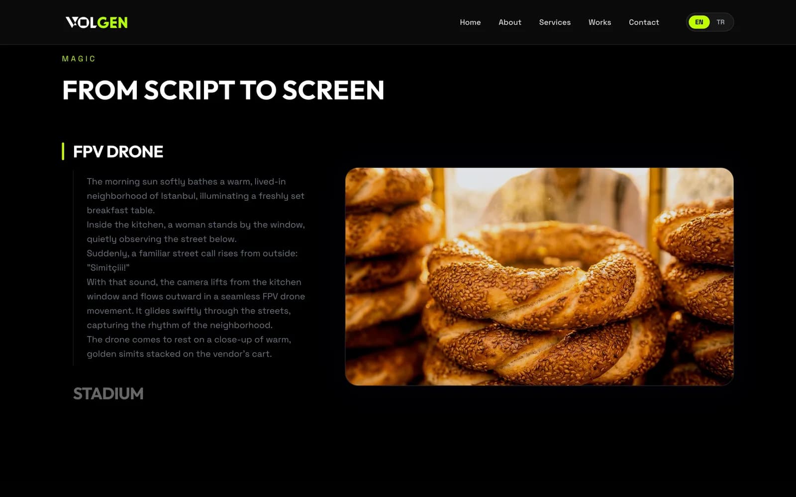 Script to screen — the copy is the design